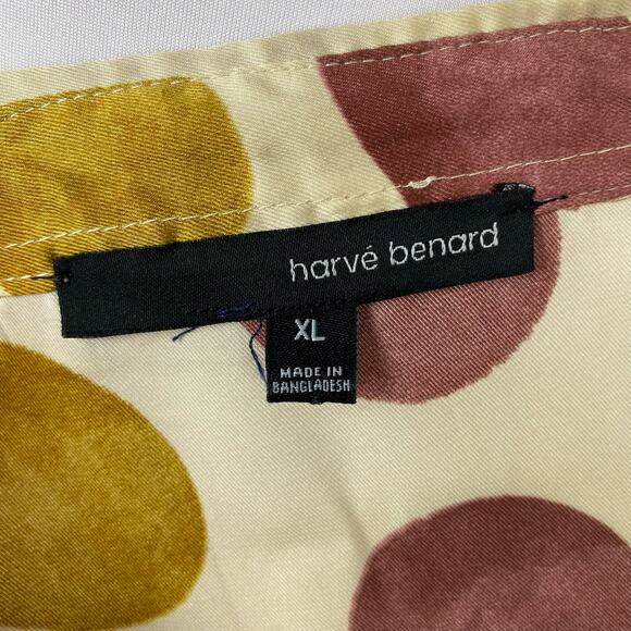 Harve Benard Polyester Polka Dot Button Down Tie Front Blouse XL - Picture 6 of 7